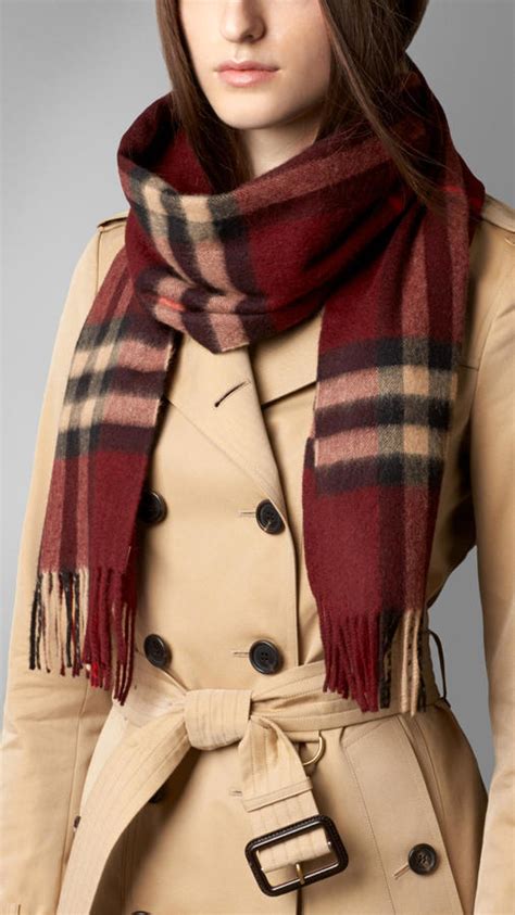 burberry plaid scarf outfit|authentic burberry cashmere scarf.